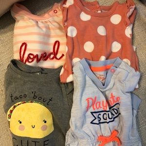 Gently used baby girl long sleeve bodysuit